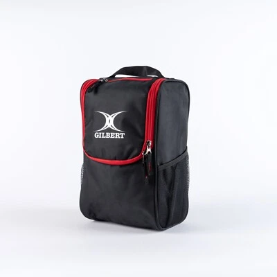 Gilbert Rugby Club v4 Black Red Boot Bag Size 34 x 21 x 15cm - Free P&P