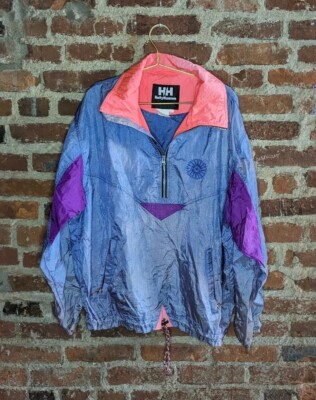 Vintage Helly Hansen Medium Multicolor Color Block Pullover Windbreaker Jacket