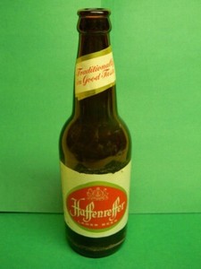VINTAGE HAFFENREFFER BEER GLASS 16 oz. BOTTLE NARRAGANSETT CRANSTON RHODE ISLAND