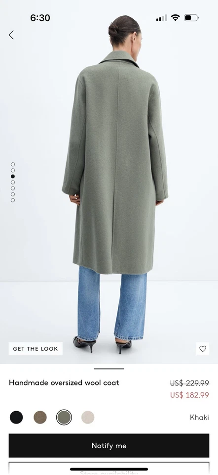 Abrigo de mango de gran tamaño. Ideal para clima primaveral.  Foto 4 de 4