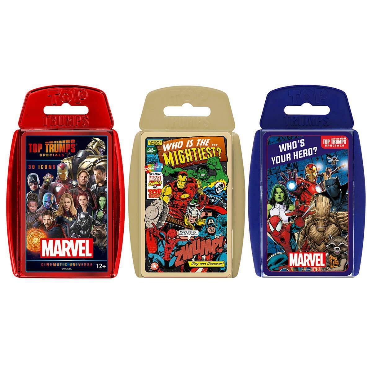 Marvel Universe Top Trumps 3 Pack Card Game Bundle