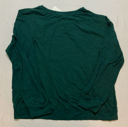 NWD Unbranded Pajama Top Round Neck Long Sleeve Green 2XL - Picture 2 of 5