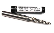 Tapered Carbide Square End Mill 1/8" 3FL 5 3/8" x 1-1/2" x 3-1/2"