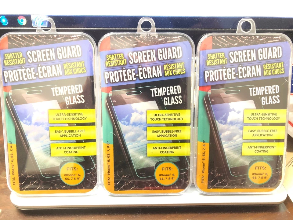 LOT OF 3 TEMPERED GLASS SCREEN GUARD IPHONE 6, 6S, 7, & 8 - Image 2 of 4