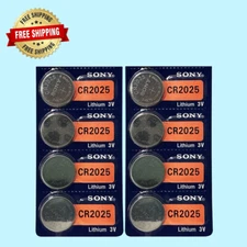 Sony CR2025 Lithium 3V Watch Battery (Exp 10/2033 )  8Pc