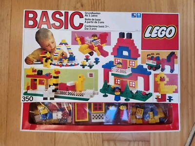 LEGO System Classic Vintage MISB Basic Set 350 Box 1970's 70's 70's Original Box New