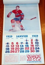 Rare Lot of 3 Sport Revue Hockey Calendars 1958 - 1959 - 1962 Original 6 Era 