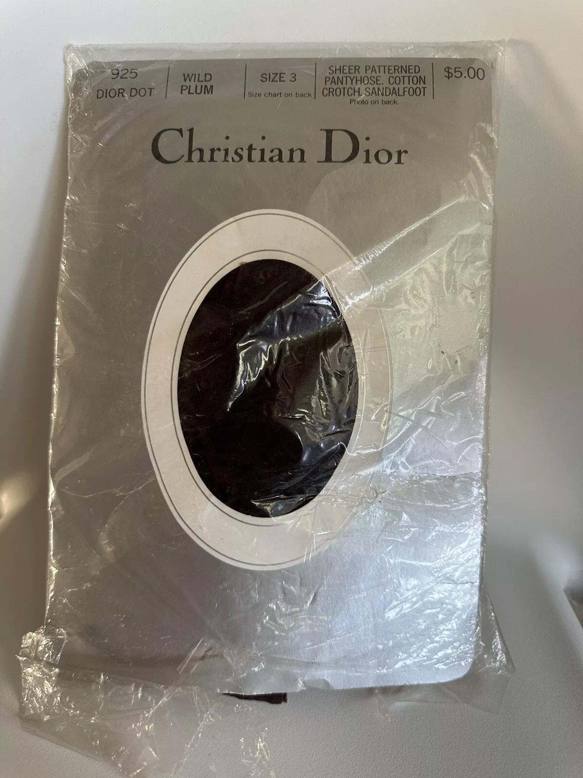 Pantalon vintage Christian Dior Dot WILD PLUM taille 3 bas à pois