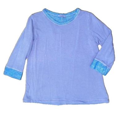 FRESH PRODUCE XSmall Peri BLUE Sunset French Terry Cotton Sweatshirt $64 NWD XS