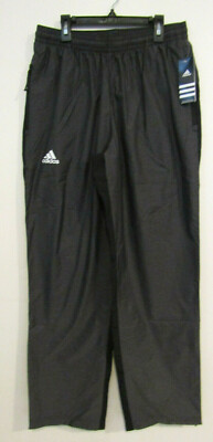 ADIDAS NWT Mens Black Gray Track Zip Cuff Pants MV Woven Pant Sz Medium M $55