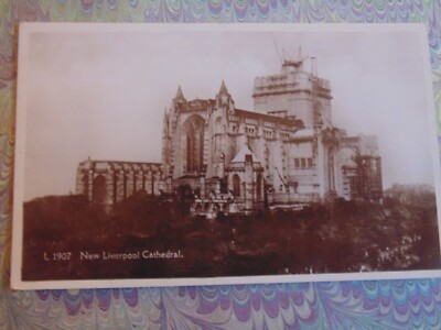 Neue Kathedrale von Liverpool im Bau, 1907, RP L.1907 von ETW Dennis