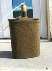 British WWII MKVII Green Enamel Water Bottle with Felt Cover and Cork