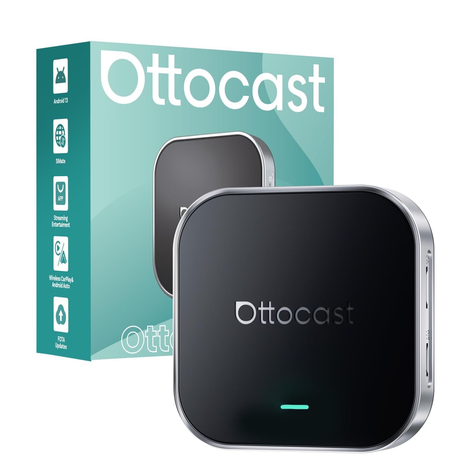 NEW Ottocast E2 Android AIBox Wireless Carplay & Android Auto w/Youtube+TK 4+64G