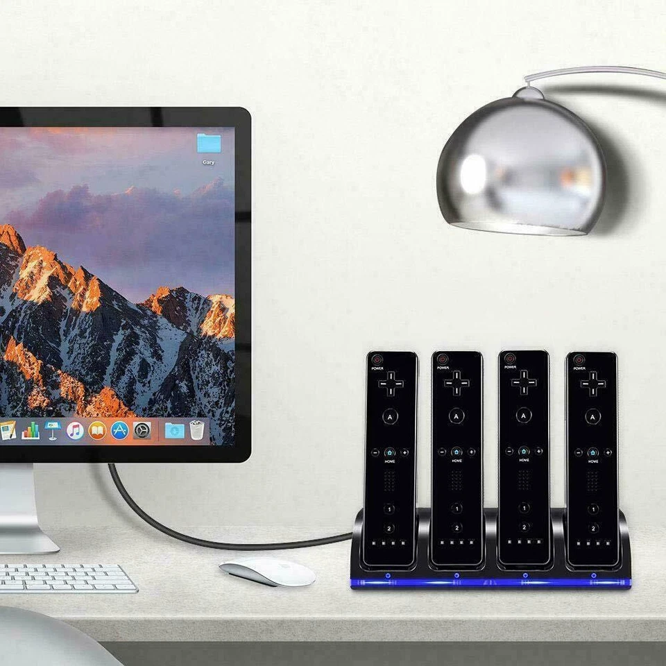 4x 2800mAh Akku Quad Ladegerät Ladestation für Nintendo Wii Remote Controller DE - Bild 2 von 4