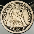 1853 Seated Liberty Dime — photo from another recent sale