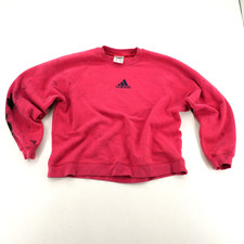 Vintage Adidas Faded Coral Pink Embroidered Crewneck Sweatshirt Size L