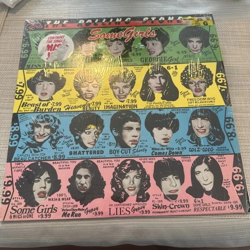 THE ROLLING STONES "SOME GIRLS" PARTIALLY SEALED VINYL BANNED COVER SLEEVE