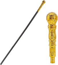 GORGECRAFT Antique Cane Vintage Walking Stick Halloween Party Decorative Cosplay