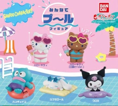 Gashapon Bandai Sanrio Characters Everyone Pool Figure Capsule Toy Full Set