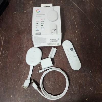 Google Chromecast with Google TV HDMI Streaming Dongle, White w/ Remote G454V