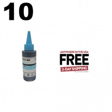 10 Light Cyan Bulk Dye Refill Ink 100ml for EPSON 1-3 DAYS