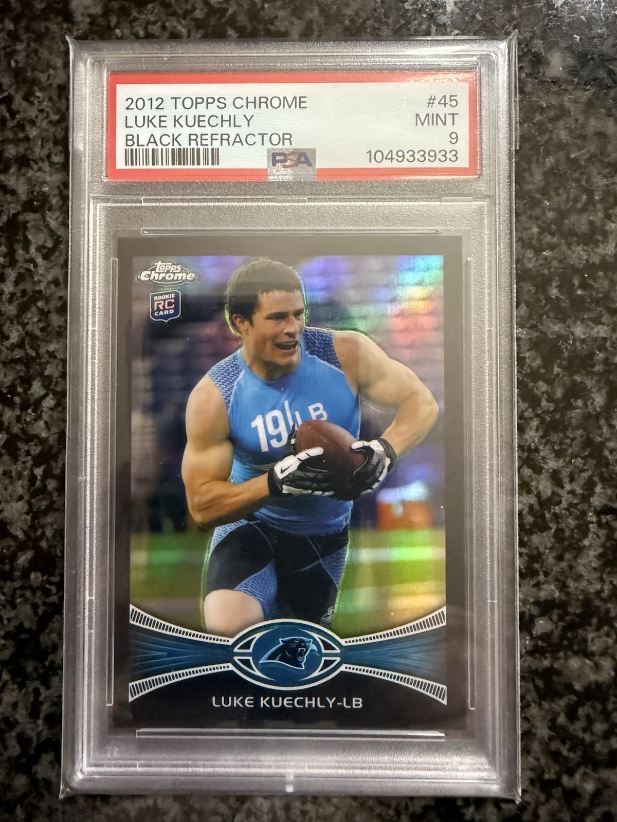 2012 Topps Chrome Black Refractor #/299 Luke Kuechly #45 PSA 9 MINT Rookie RC