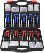 SEDY Helicoil Thread Repair Tool Kit: 320-Piece Metric SAE Heli Coil Rethreading