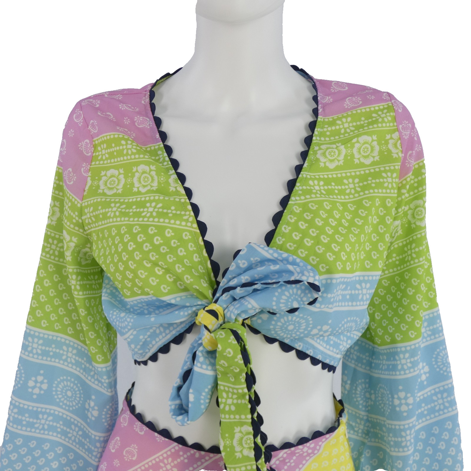 Never Fully Dressed Two Piece Set Patchwork Tie F… - image 2