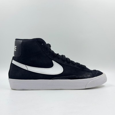 Nike Blazer Mid 77 Damen-Turnschuhe schwarz Leder UK-Größe 4,5