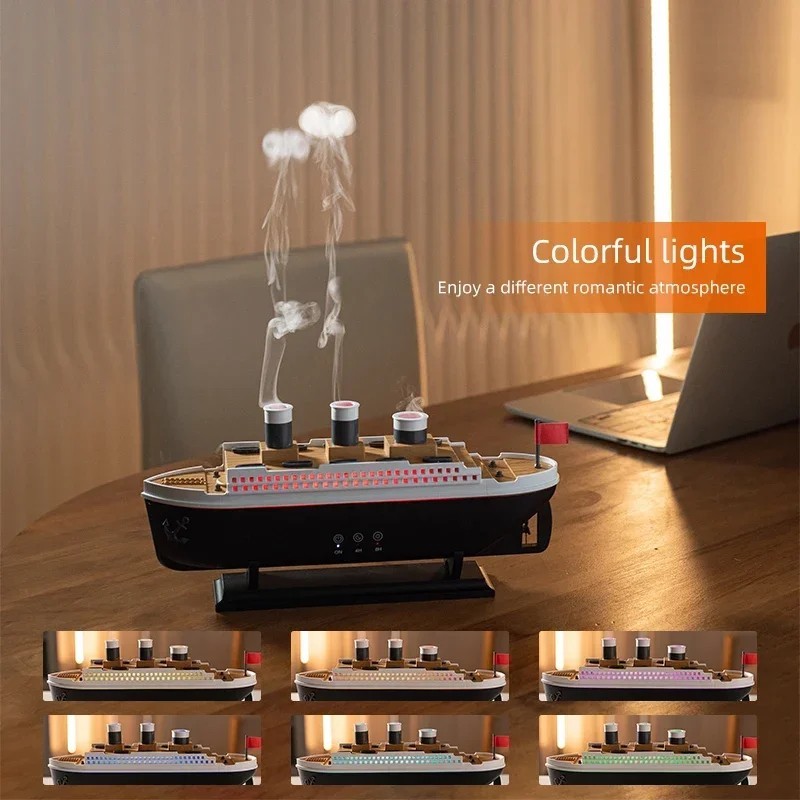 Retro Ship Air Humidifier Ultrasonic Aroma Diffuser Mist Maker Remote ...