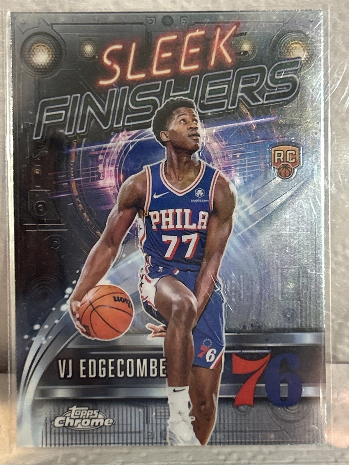 2025-26 Topps Chrome VJ Edgecombe Rookie Sleek Finishers