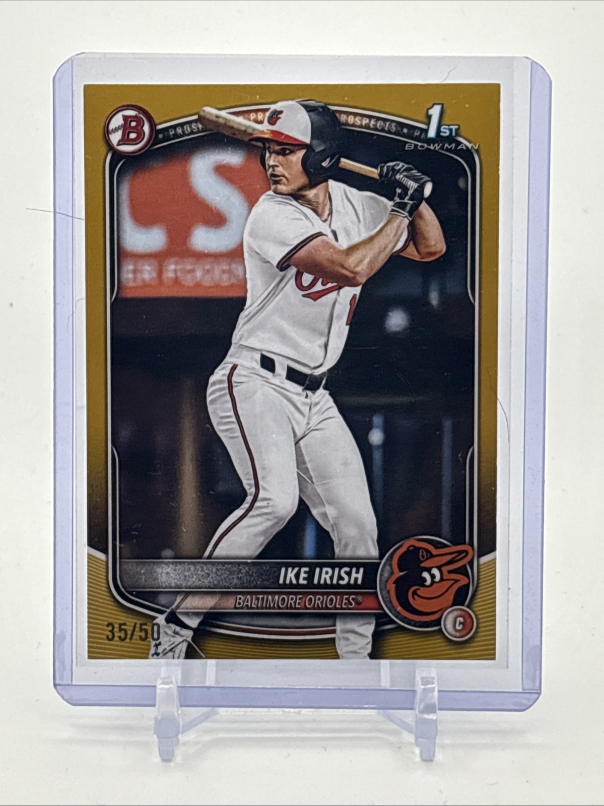 2025 Bowman Draft - Ike Irish #BD-16 Gold /50 (RC)