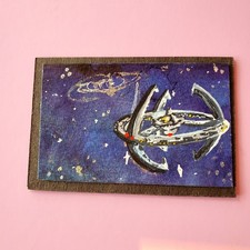 ACEO Original Art Card 2.5 x 3.5, watercolor, Scifi, Space Ship, Star Trek 