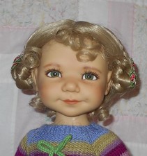 Monique SHEILA Doll Wig SIZE 12/13 BLONDE Double Braided Up Do Skin Part NWT