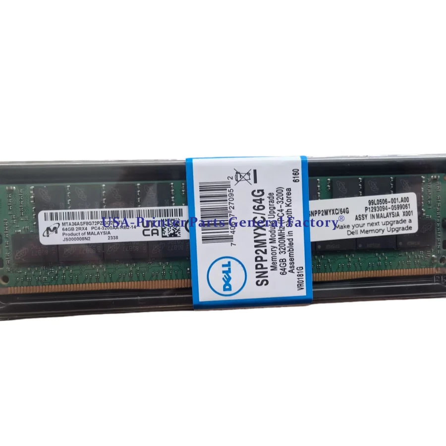 Fits For SNPP2MYXC 64G AA799110 Dell 2Rx4 64GB DDR4 PC4-3200 RDIMM RAM Memory - Image 3 of 4