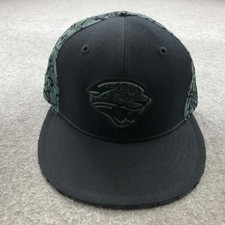 Jacksonville Jaguars Hat Cap Fitted Mens 7 Black Green NFL Football Vine Reebok
