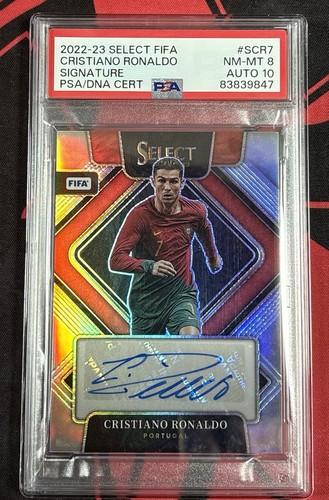 Cristiano Ronaldo 2022-23 Select FIFA Signature Auto PSA 8 Auto 10 #SS-CR7