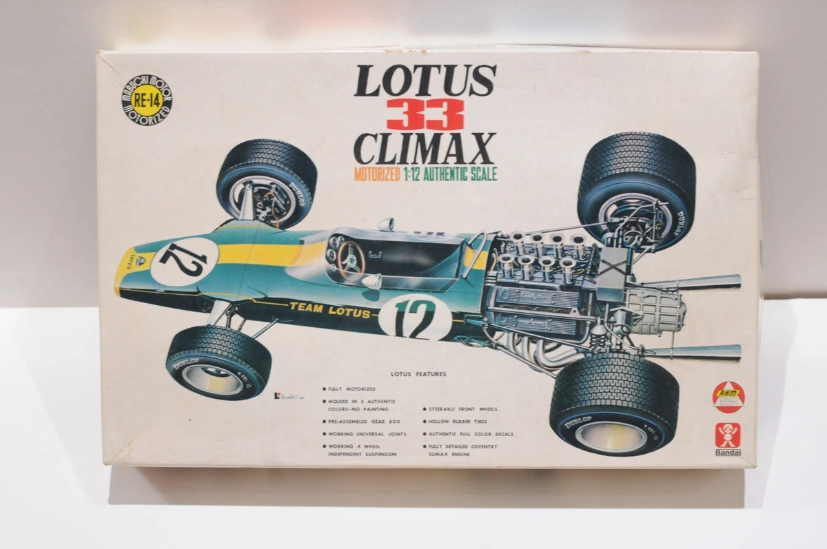 BANDAI LOTUS 33 CLIMAX MOTORIZED SCALE 1:12 MODEL KIT RARE! | eBay
