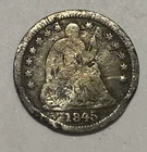 1845 Seated Liberty Half Dime 5c Exact Coin Imaged #SL153