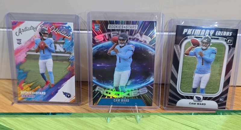 Panini 2025 Cam Ward Tennessee Titans Rookies & Stars/Donruss Optic Lot (3)
