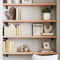 Wandregal 100X20X4 Cm Massivholz Eiche Unbehandelt