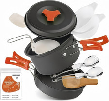Voyage Living Lightweight Camping Cookware Set – Non-Stick Pots, Pans & U