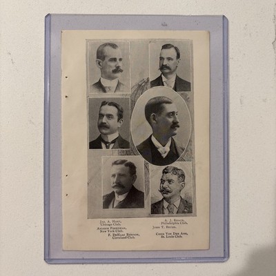 1895 Baseball Club Presidents A.J. Reach 19th Century Picture Rare Original