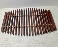 MCM  1960s Danish Teak Wood & Aluminum Trivet Hot Plate Tray Rack Very Nice