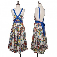 McQ Alexander McQUEEN Colorful Print Taped Silk Dress Size 40(K-139142)