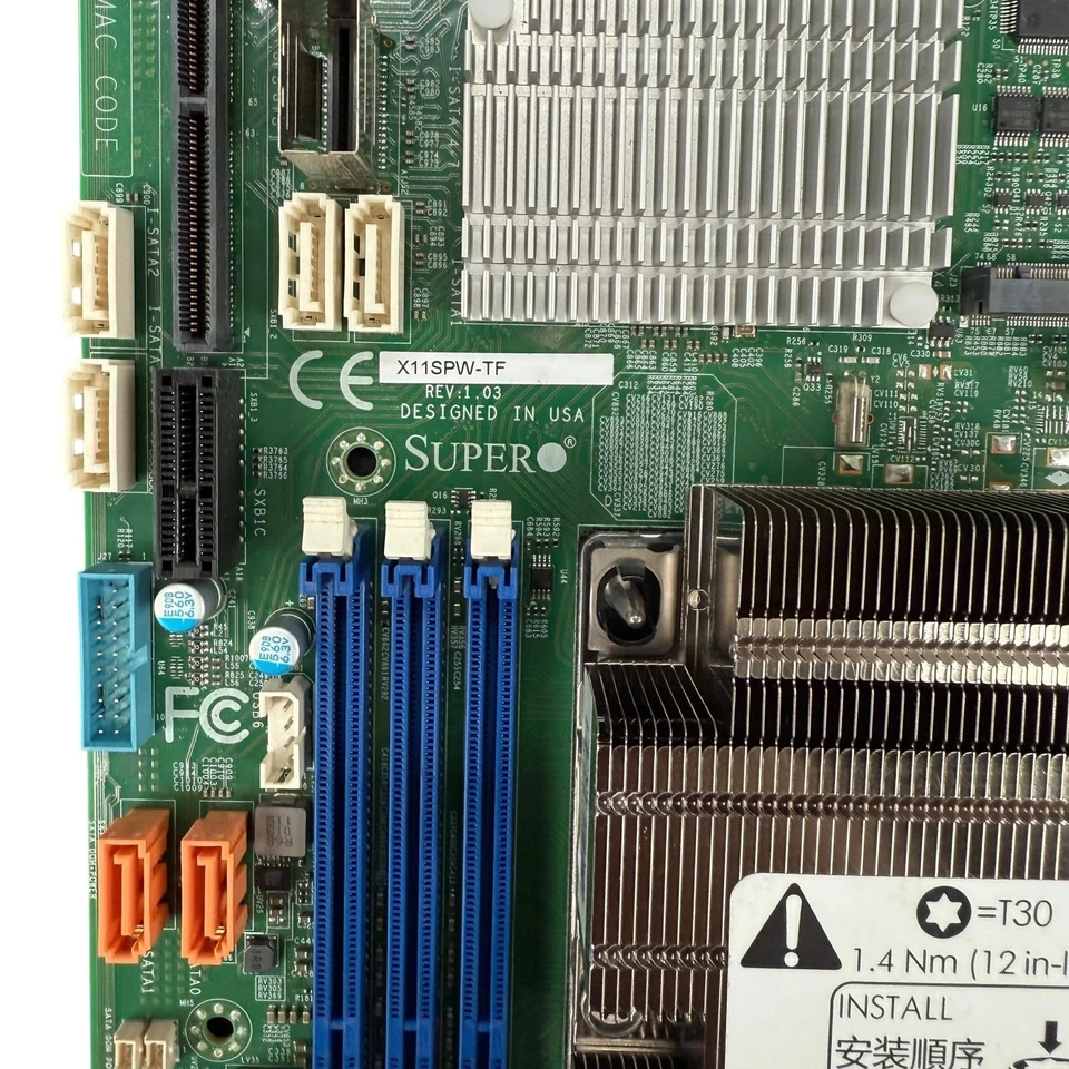 SUPERMICRO X11SPW-TF-NI22 System Board-Xeon + INTEL XEON GOLD 6212U - Image 2 of 3