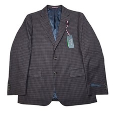 Tommy Hilfiger Conrad Sport Coat Mens 42R 42 Purple Plaid TH Flex $295 NEW