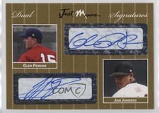 2007 Just Minors Dual Signatures Gold 2/10 Glen Perkins Jair Jurrjens Auto 02vq
