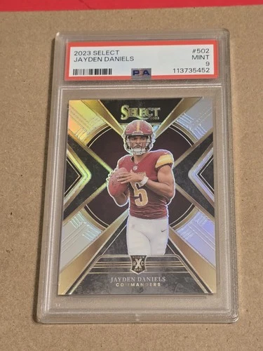 2023 Select Jayden Daniels Silver Prizm XRC RC #502 PSA 9 Mint POP 87 Commanders