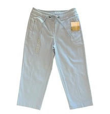 NWT Liz Claiborne Classic Light Blue Vintage Cropped Pants Women  s Size 6 NEW